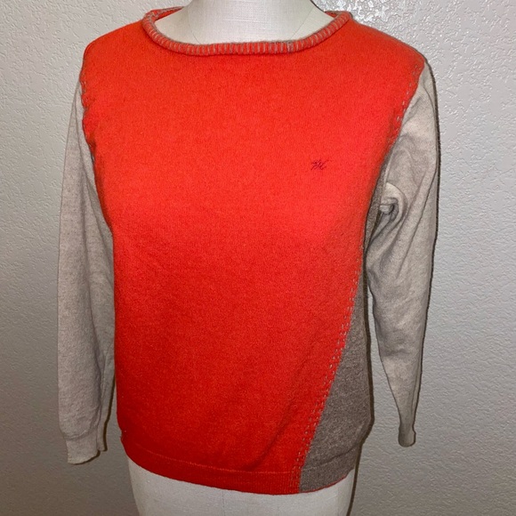 Monte Carlo Lamb’s Wool Colorblock Sweater size 40 - Picture 1 of 9